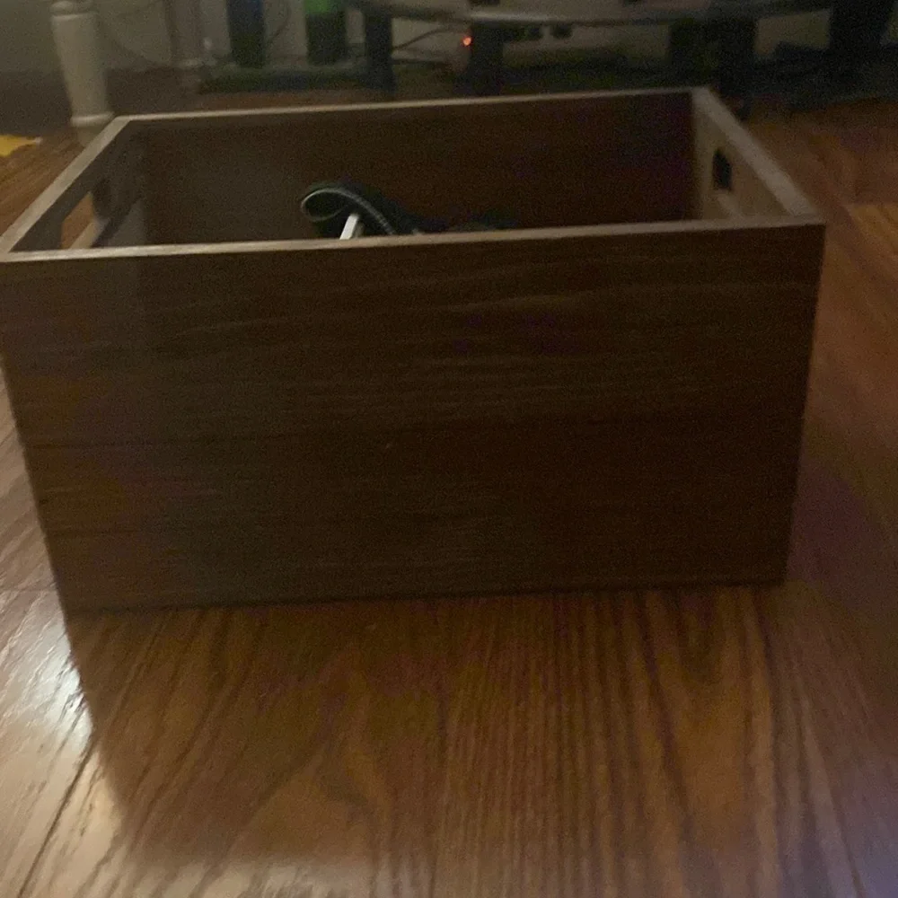 Wood and Chalk Storage Bin Home Decor Office Supplies